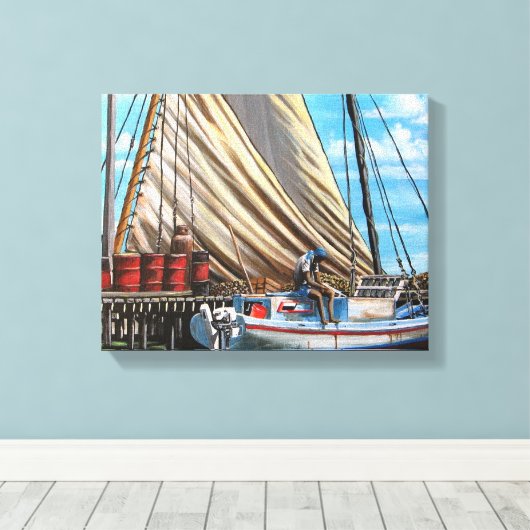 Dagen weg canvas afdruk (Insitu (Houten vloer))