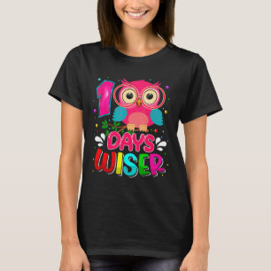Dagen wijzer Schattigee uil 100 dagen slimmer 100 T-shirt