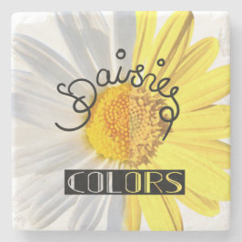 Dagen, witte en gele kleuren stenen onderzetter