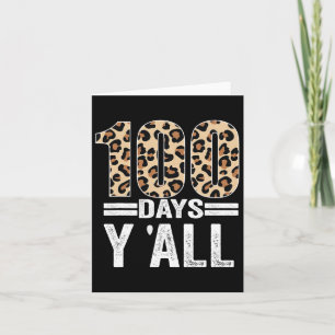 Dagen Y'all Leopard Leraar Student 100e Dag van de Kaart
