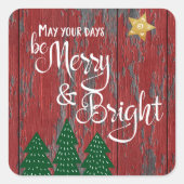 Dagen zijn fijn, helderheid, Star Script Rustig ho Vierkante Sticker (Voorkant)