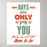 Dagen zijn! Typografie Inspirerend Poster