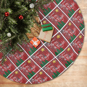 Dagen zijn vrolijk, roodroodroodroosterhout kerstboom rok