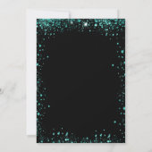 Dagen zwart blauwgroen groen glitsstof kaart (Achterkant)
