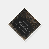 Dagen zwarte goudglitter stofnaam elegante glanzen servet (Hoek)