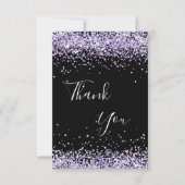 Dagen zwarte paarse glitterstof bedankt (Voorkant)