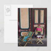 Dagendeklagen en strandzakken voor verkoop briefkaart (Voorkant / Achterkant)