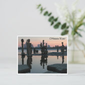 Dageraad aan de rivier de Ottawa. Briefkaart (Staand voorkant)