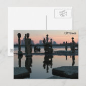 Dageraad aan de rivier de Ottawa. Briefkaart (Voorkant / Achterkant)