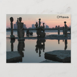 Dageraad aan de rivier de Ottawa. Briefkaart