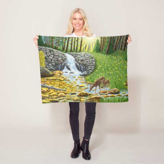 Dageraad bij de bosvachtdeken fleece deken (In situ)