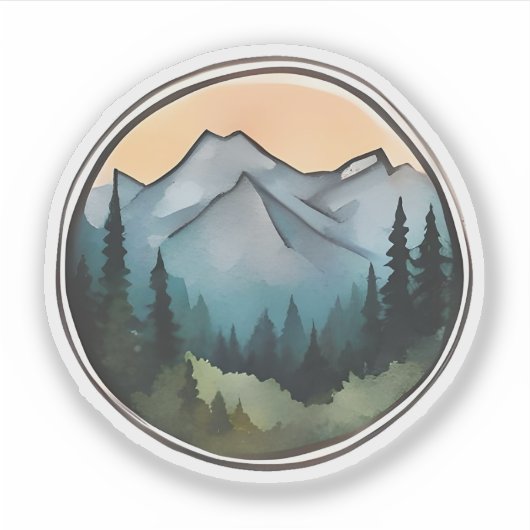 Dageraad boven de boomgrens sticker (Voorkant)