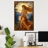 Dageraad De Opkomende Zon Serene Poster (Thuiskantoor)