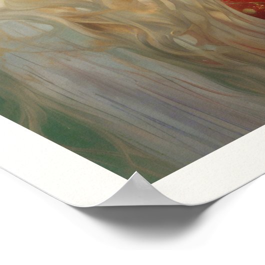 Dageraad Dromen van Kerstmis Kunst Nuevo Vrouw Poster (Hoek)