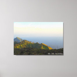 Dageraad Ochtend Zonsopgang Berg Landschap Reis Fo Canvas Afdruk