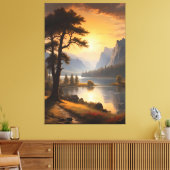 Dageraad over de Eeuwige Bergen Canvas Afdruk (Insitu (Woonkamer))
