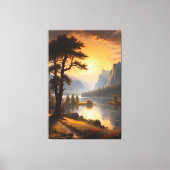 Dageraad over de Eeuwige Bergen Canvas Afdruk (Voorkant)