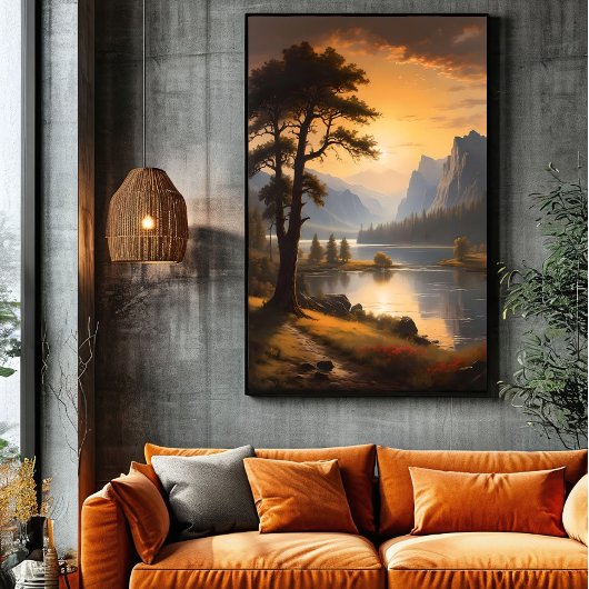 Dageraad over de Eeuwige Bergen Poster