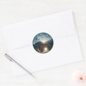 Dageraad van de Opstanding Ronde Sticker (Envelop)