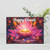 Dageraad van Diya Diwali Kaart (Staand voorkant)