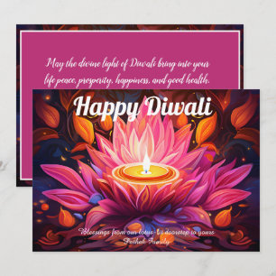 Dageraad van Diya Diwali Kaart