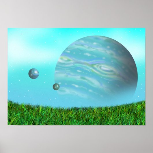Dageraad van een onbekende planeet. poster (Voorkant)