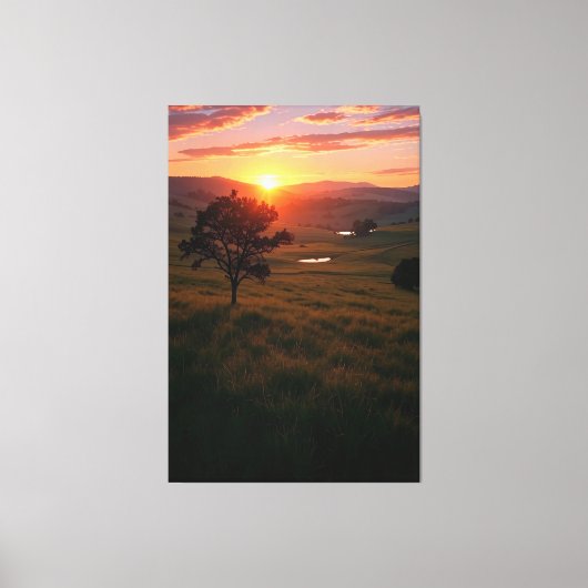 Dageraad van stilte canvas afdruk (Voorkant)