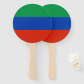 Dagestaanse vlag handwaaier (Voorkant en achterkant)