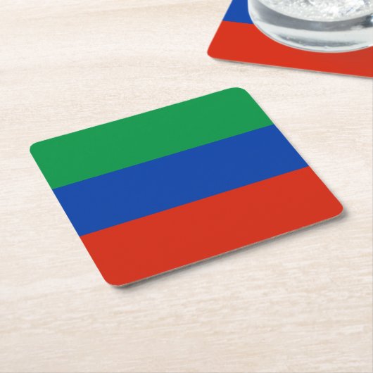 Dagestaanse vlag kartonnen onderzetters (Schuin)