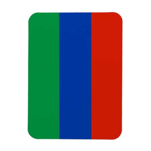 Dagestaanse vlag magneet (Verticaal)