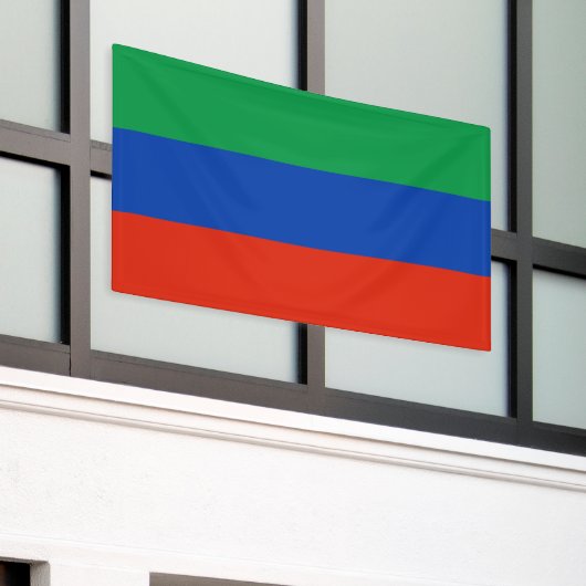Dagestaanse vlag spandoek (Buitenkant Gebouw)