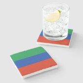 Dagestaanse vlag stenen onderzetter (Zijkant)