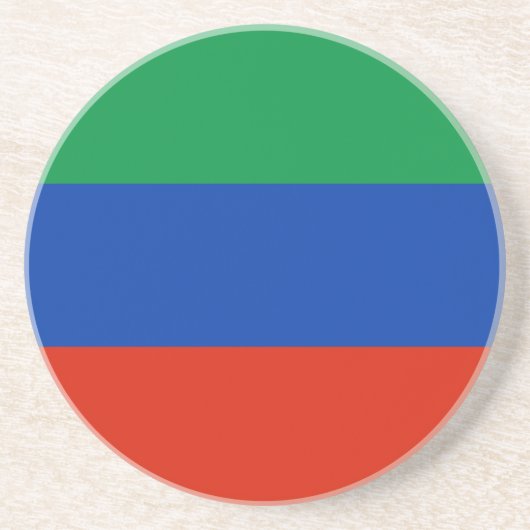 Dagestaanse vlag zandsteen onderzetter (Voorkant)