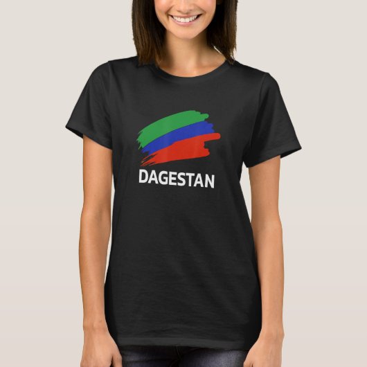 Dagestan Dagestani Dagestaner Flag Wrestler T-shirt (Voorkant)
