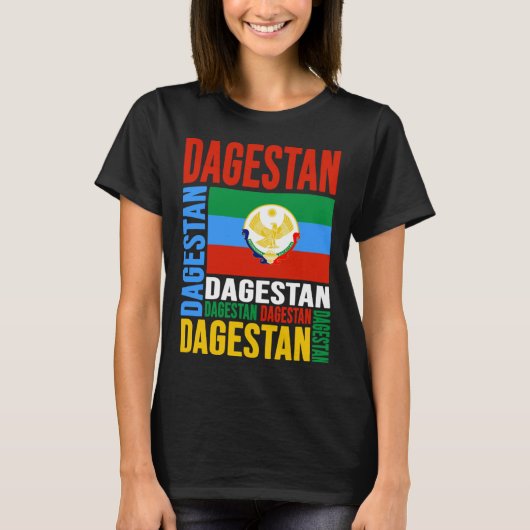 Dagestan Flag Dagestan Is My Home Dagestan Love Da T-shirt (Voorkant)