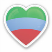 Dagestan Love Flag Sticker (Voorkant)
