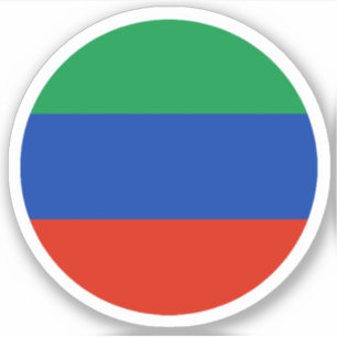Dagestan Vlag Ronde Sticker