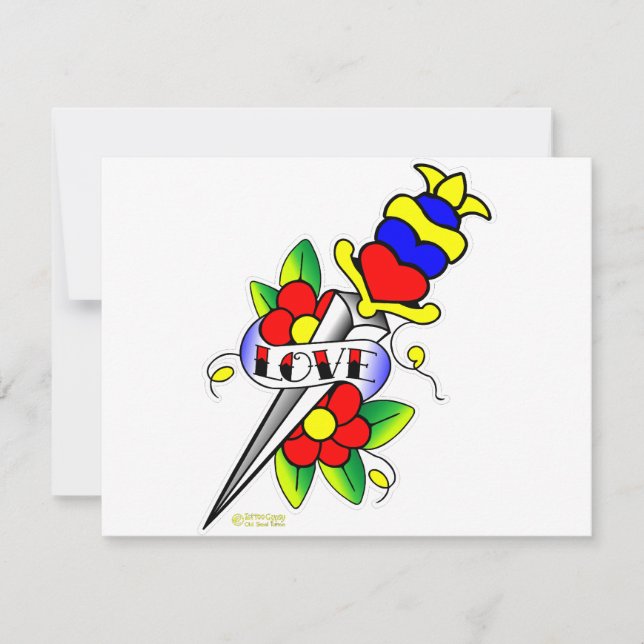 Dagger Flowers en Love Tattoo (Voorkant)