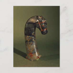 Dagger handvat in de vorm van een paardenkop briefkaart