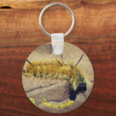 Dagger Moth Caterstyle Natuur Gepersonaliseerd Sleutelhanger (Achterkant)