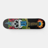 Dagger, Skull en Rozen Skateboard (Horizontaal)