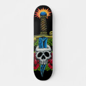 Dagger, Skull en Rozen Skateboard (Voorkant)