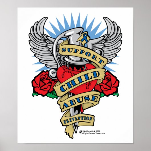 Dagger ter voorkoming van kindermisbruik poster (Voorkant)