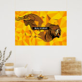 Daghandel - Bull- en Beer-markt Poster (Keuken)