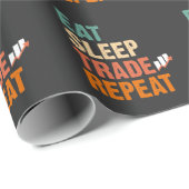 Daghandel op aandelenmarkt Hobby-belegger Cadeaupapier (Rol Hoek)