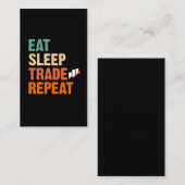 Daghandel op aandelenmarkt Hobby-belegger Visitekaartje (Voorkant / Achterkant)