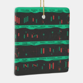 Daghandelaar-aandelenkaartkaars Keramisch Ornament (Rechts)