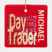 Daghandelaar Extraordinaire douane Keramisch Ornament (Achterkant)