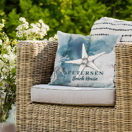 Daghuis moderne witte stervisfamilie buitenkussen