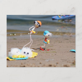 Dagje strand van de Fubby's. Briefkaart